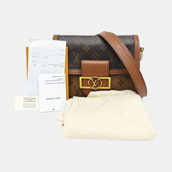 DAUPHINE Mini Monogram Coated Canvas Brown