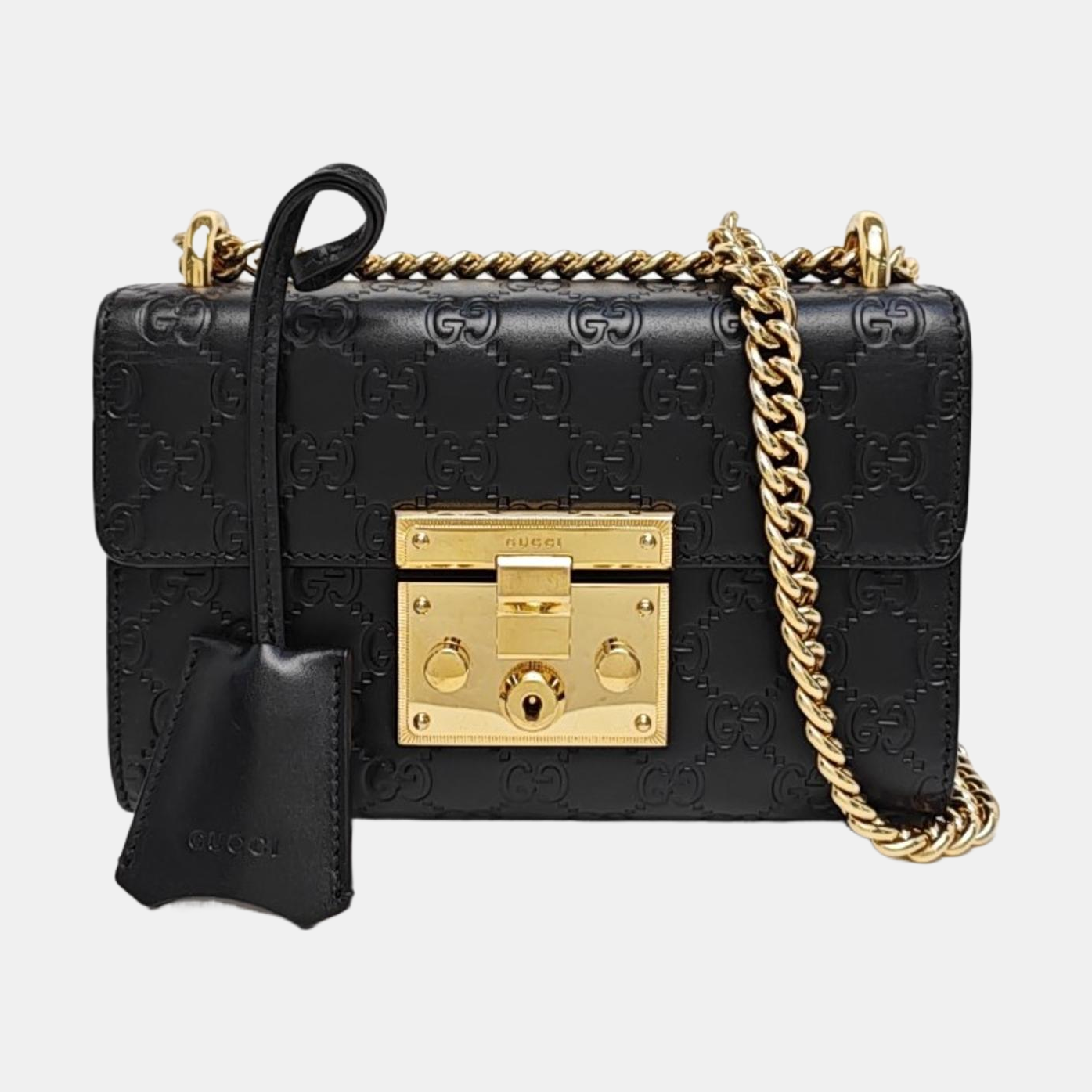 Padlock Small Monogram Calfskin Black