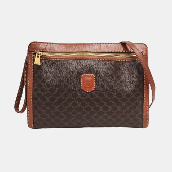 MACADAM CLUTCHES Coated Canvas Brown