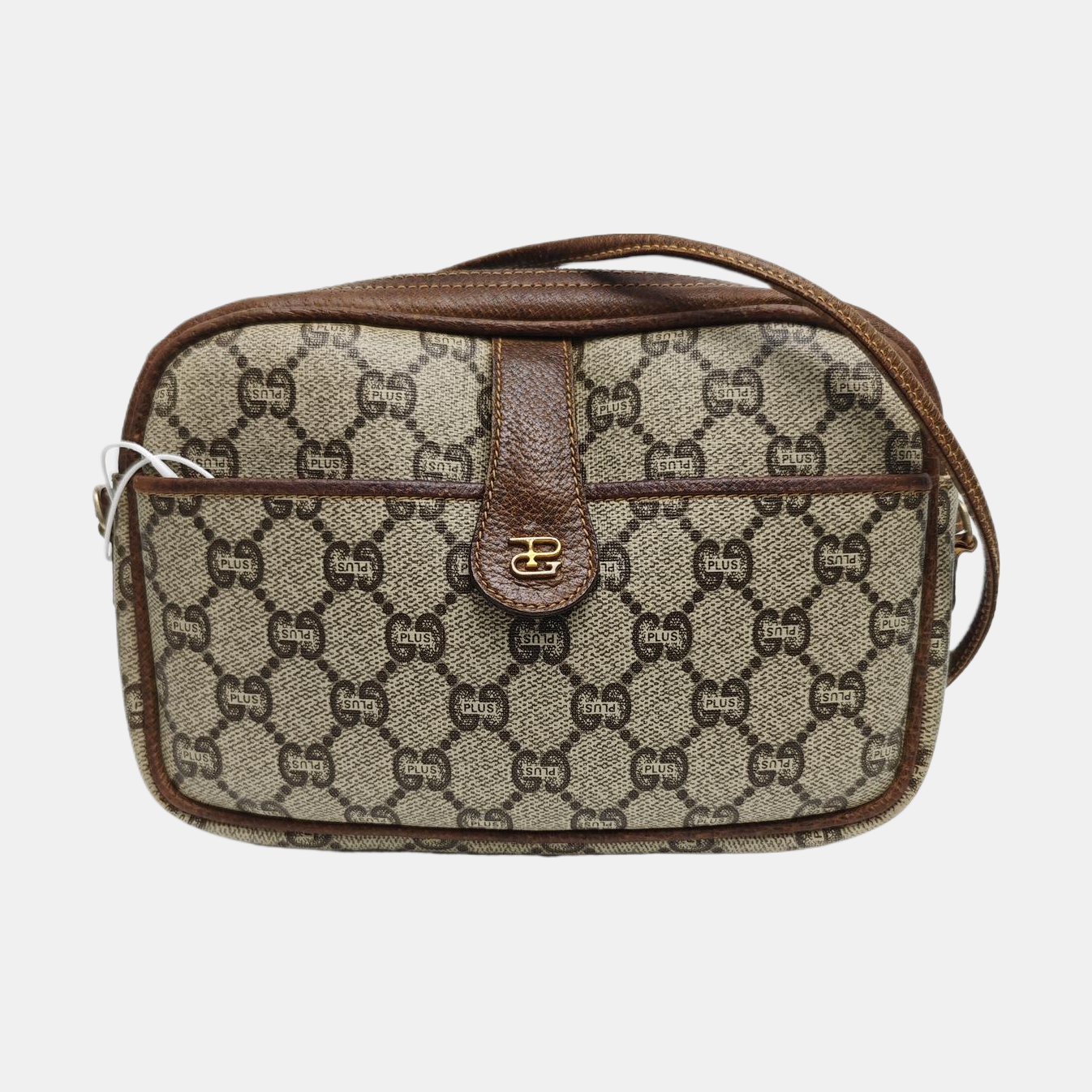 Monogram Coated Canvas Shoulder Bag Brown