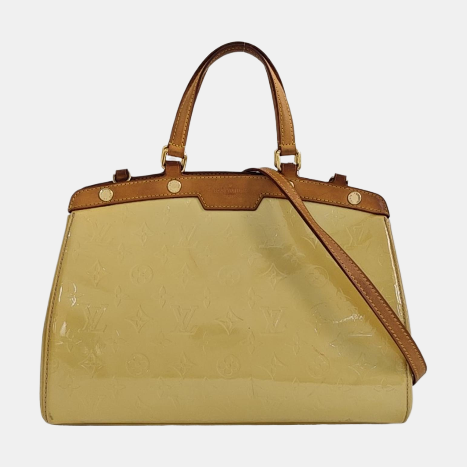 BREA MM Monogram Patent Leather Yellow