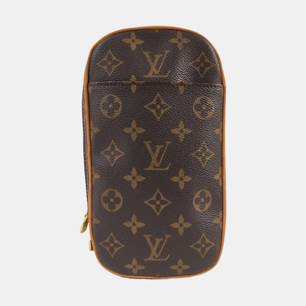 GANGE Monogram Coated Canvas Brown
