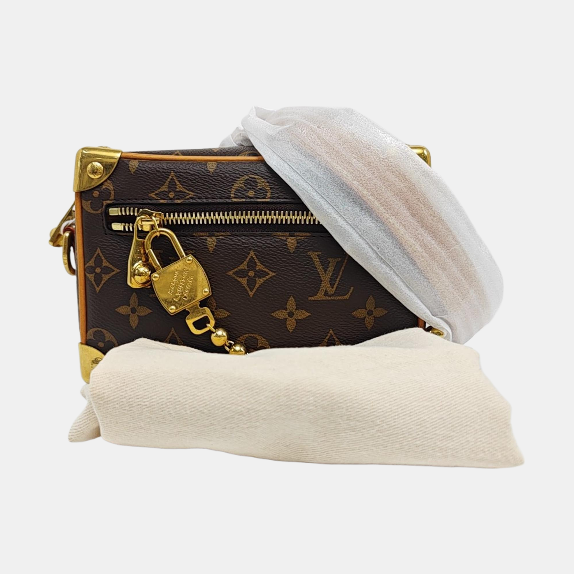 SOFT TRUNK Mini Monogram Coated Canvas Brown