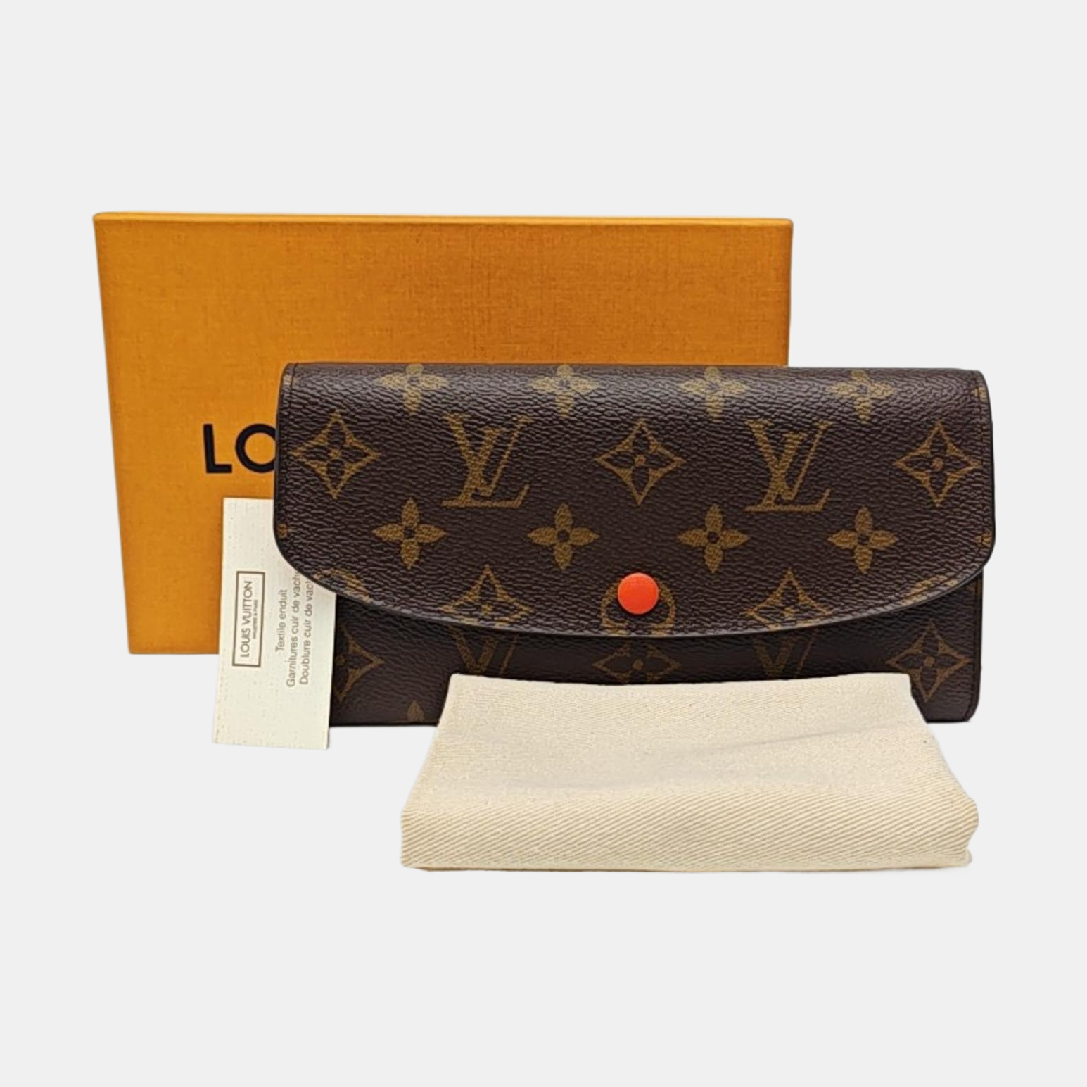 EMILIE Monogram Coated Canvas Brown Wallet