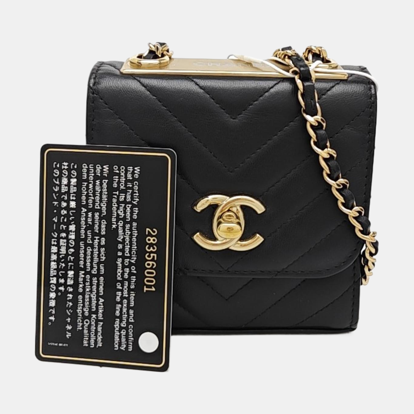 TRENDY CC Quilted Lambskin Black