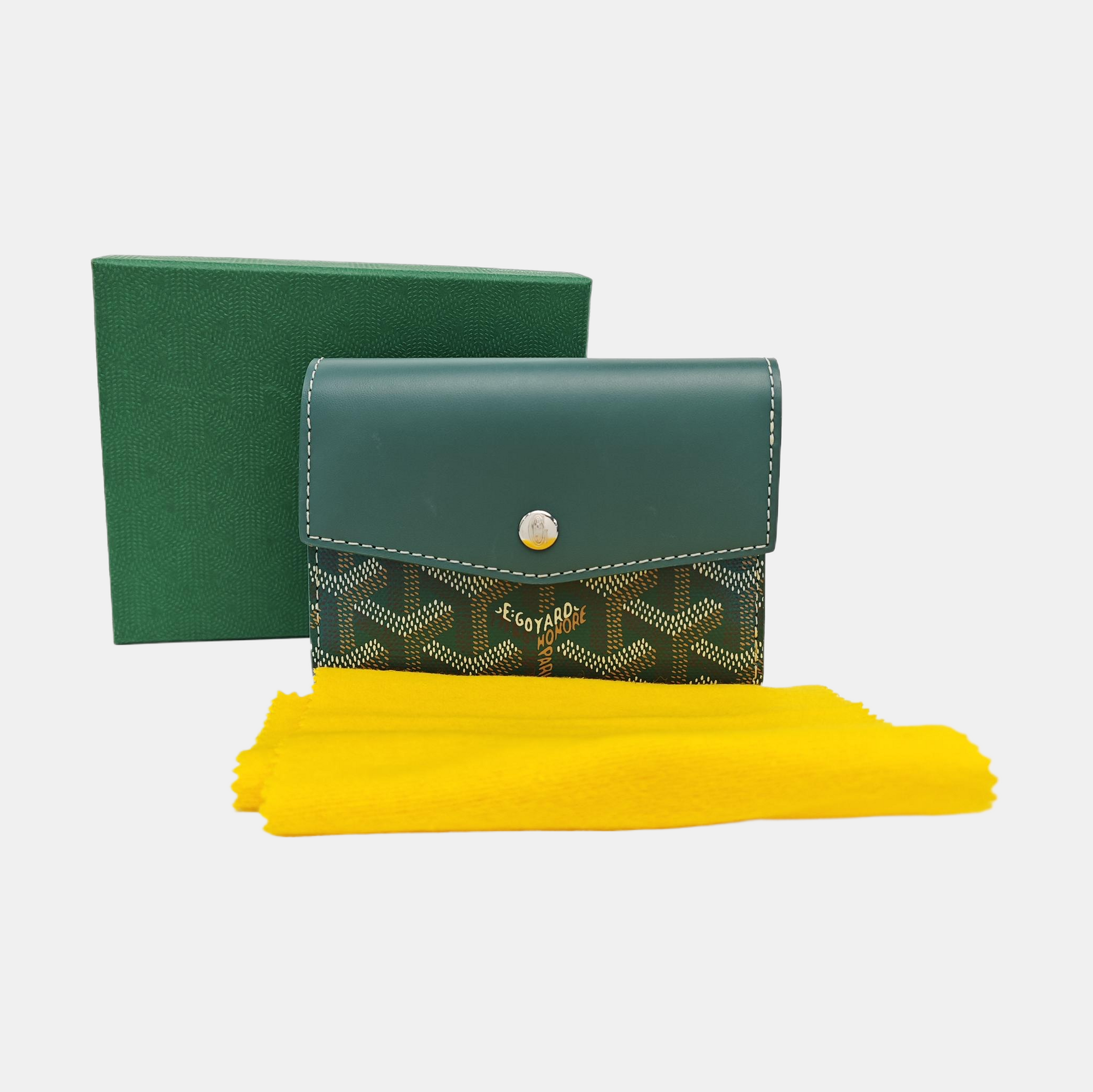 Saint-Marc Coated Canvas Green Wallet