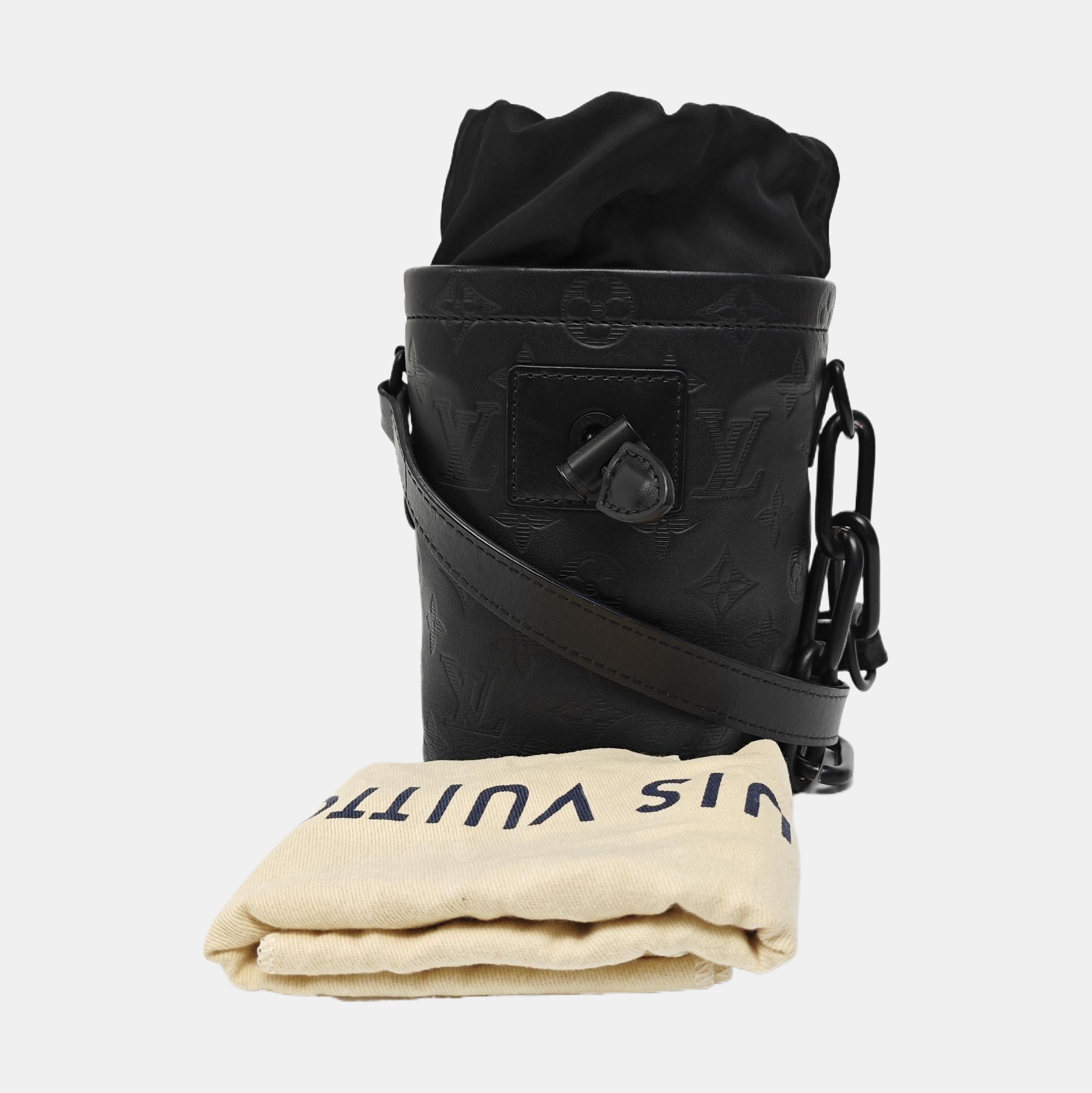 CHALK Monogram Calfskin Black