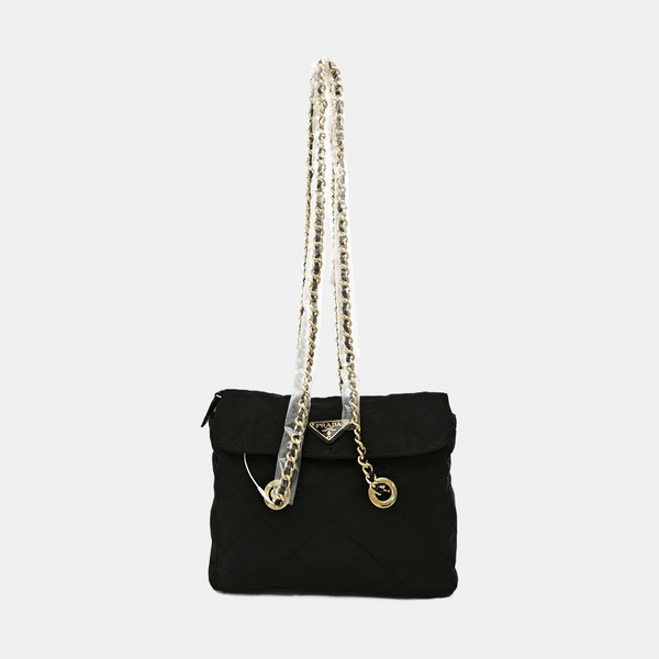 Nylon Quilted Nylon Black