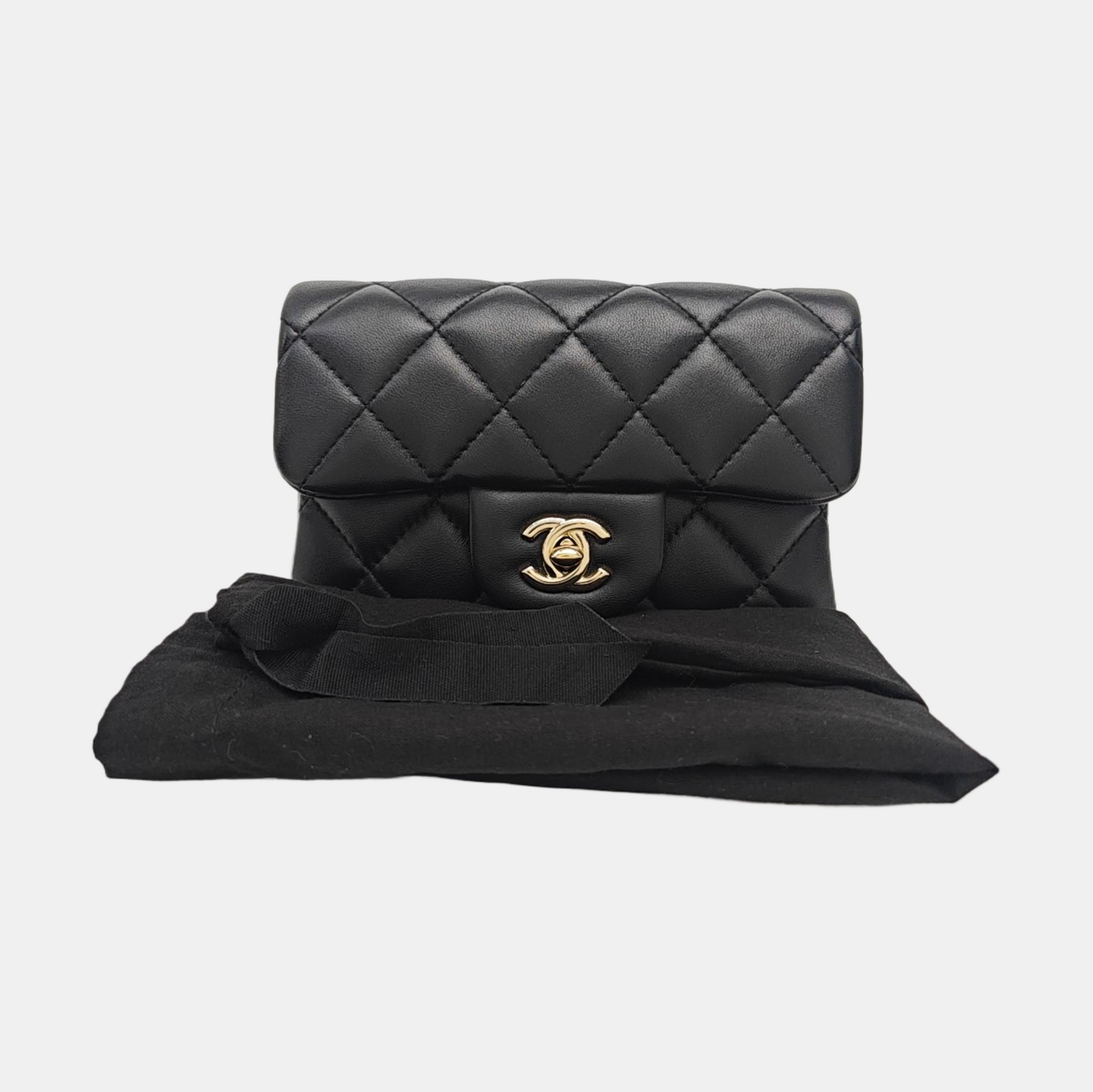 CLASSIC FLAP Mini Quilted Lambskin Black