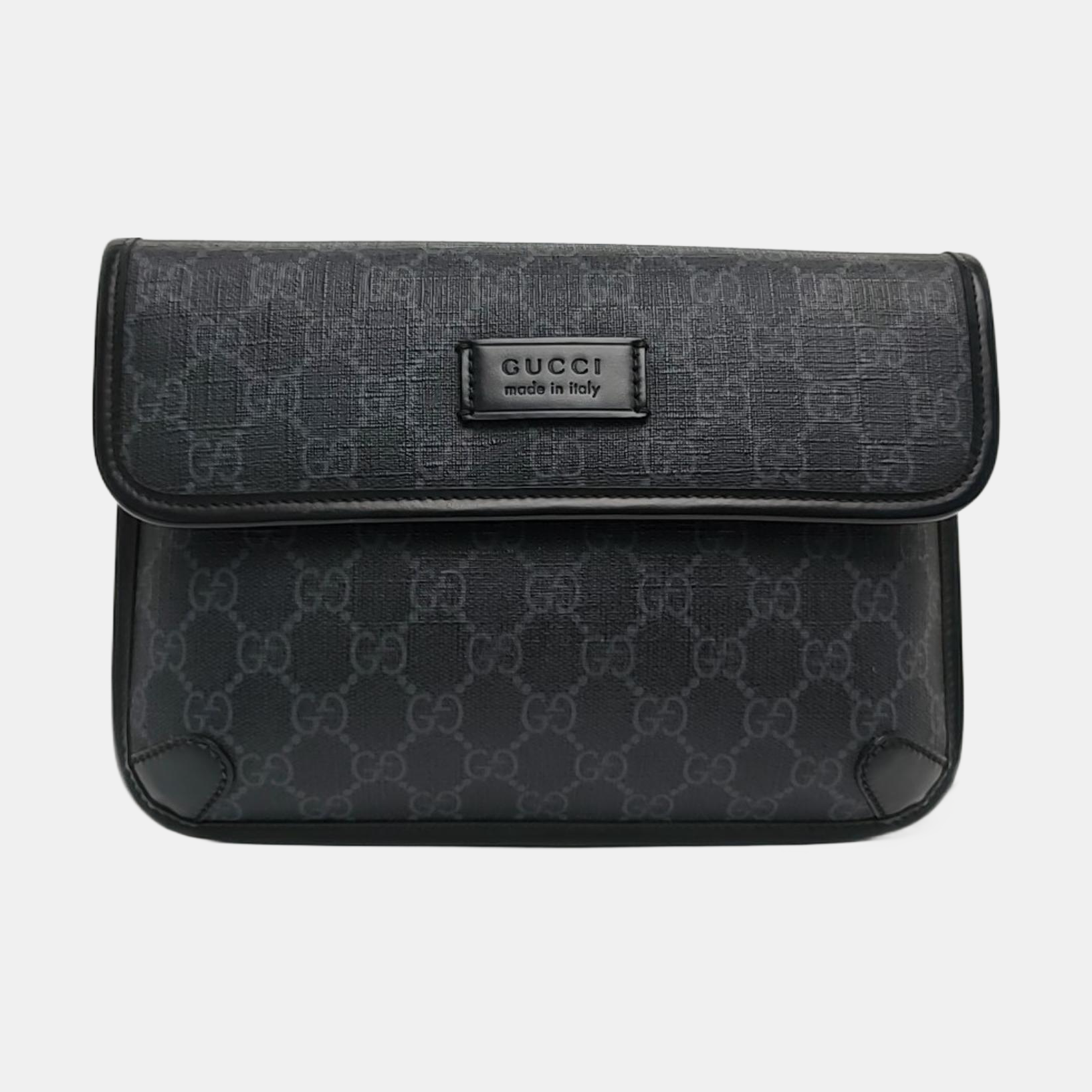 Neo Vintage Monogram Coated Canvas Black
