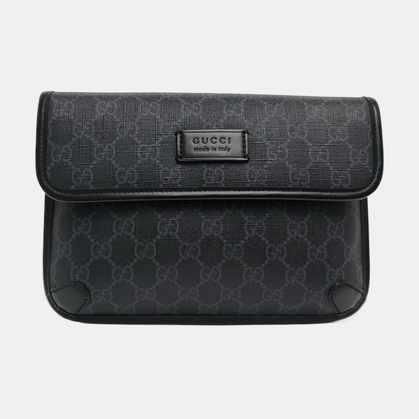 Neo Vintage Monogram Coated Canvas Black