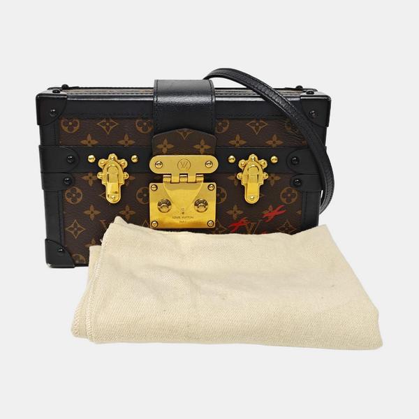 PETITE MALLE Monogram Coated Canvas Brown