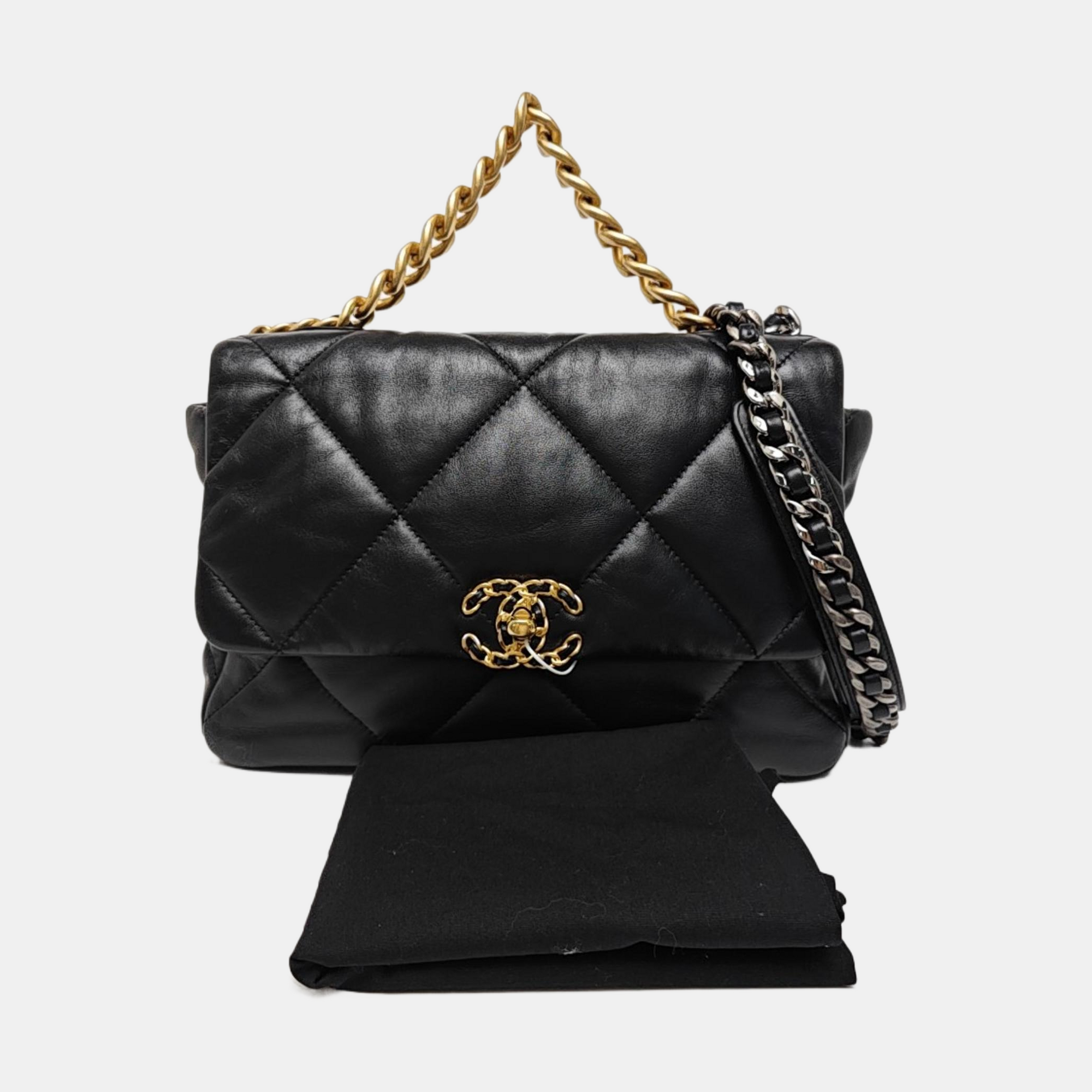 CHANEL 19 Medium Quilted Lambskin Black