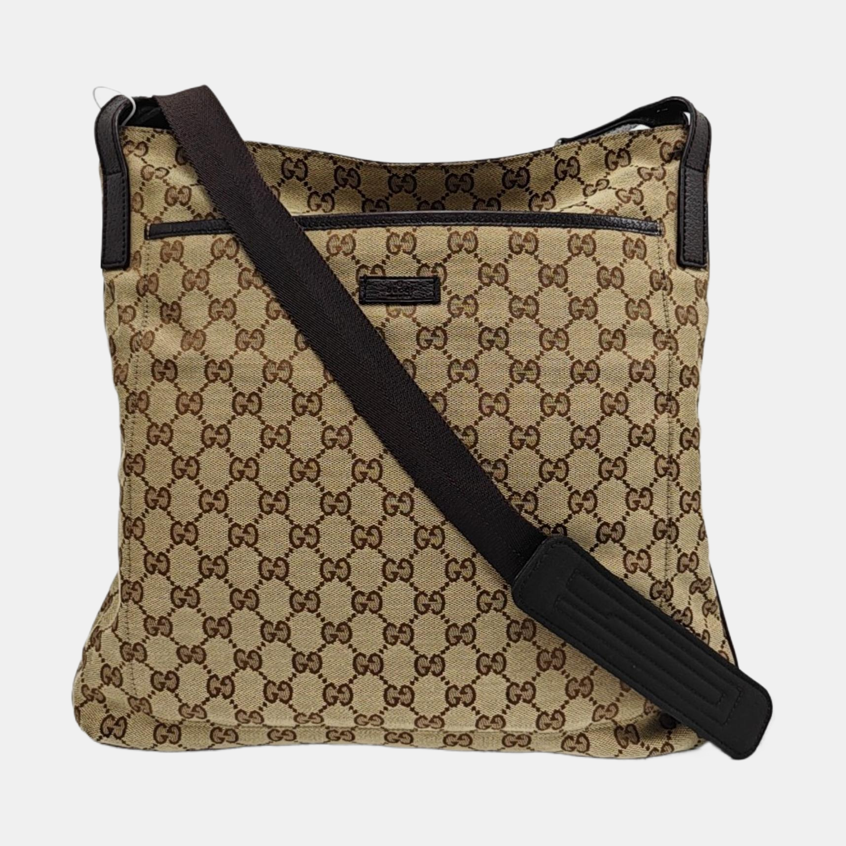 Monogram Canvas Shoulder Bag Beige