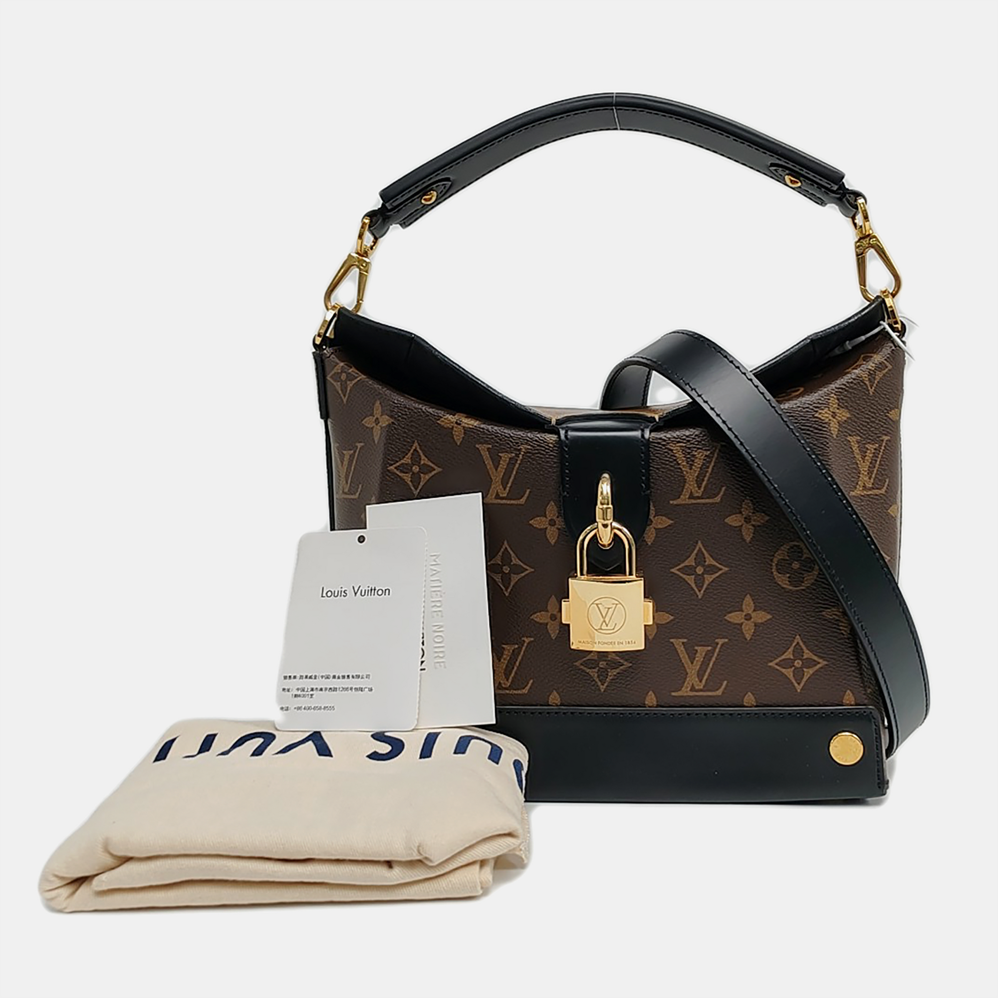 BENTO BOX Monogram Coated Canvas Brown