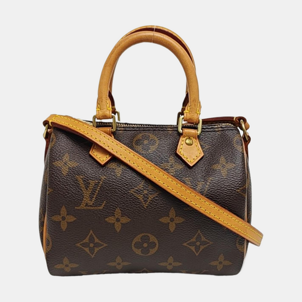 SPEEDY Nano Monogram Coated Canvas Brown