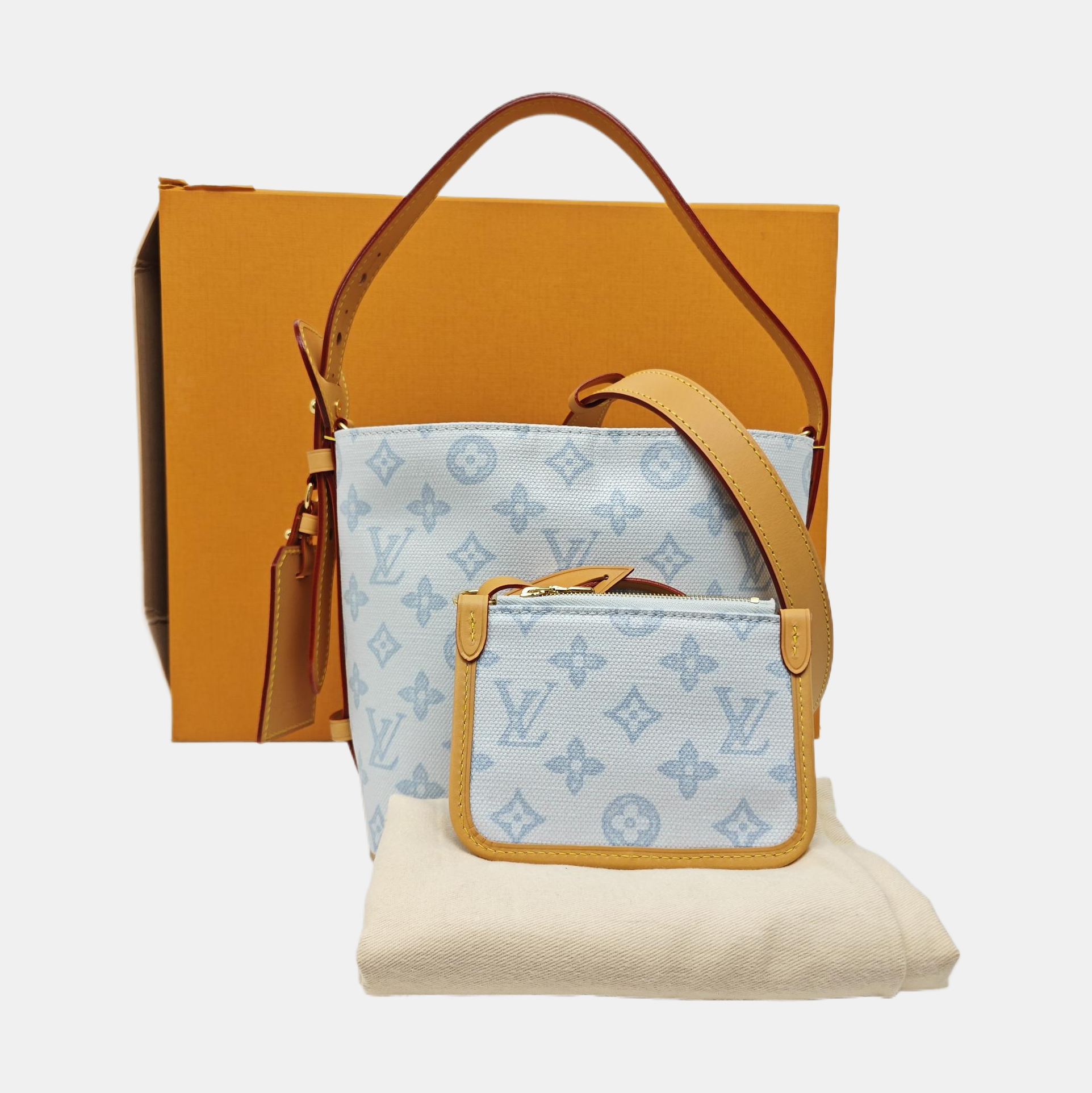 ALL IN BB Monogram Coated Canvas Blue