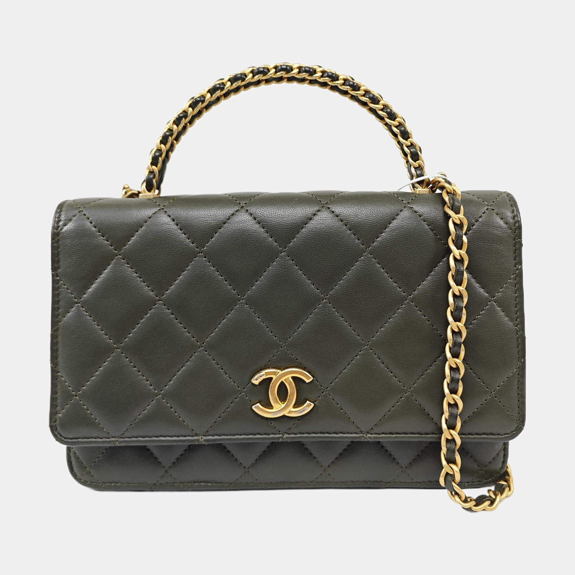 WOC Quilted Lambskin Green