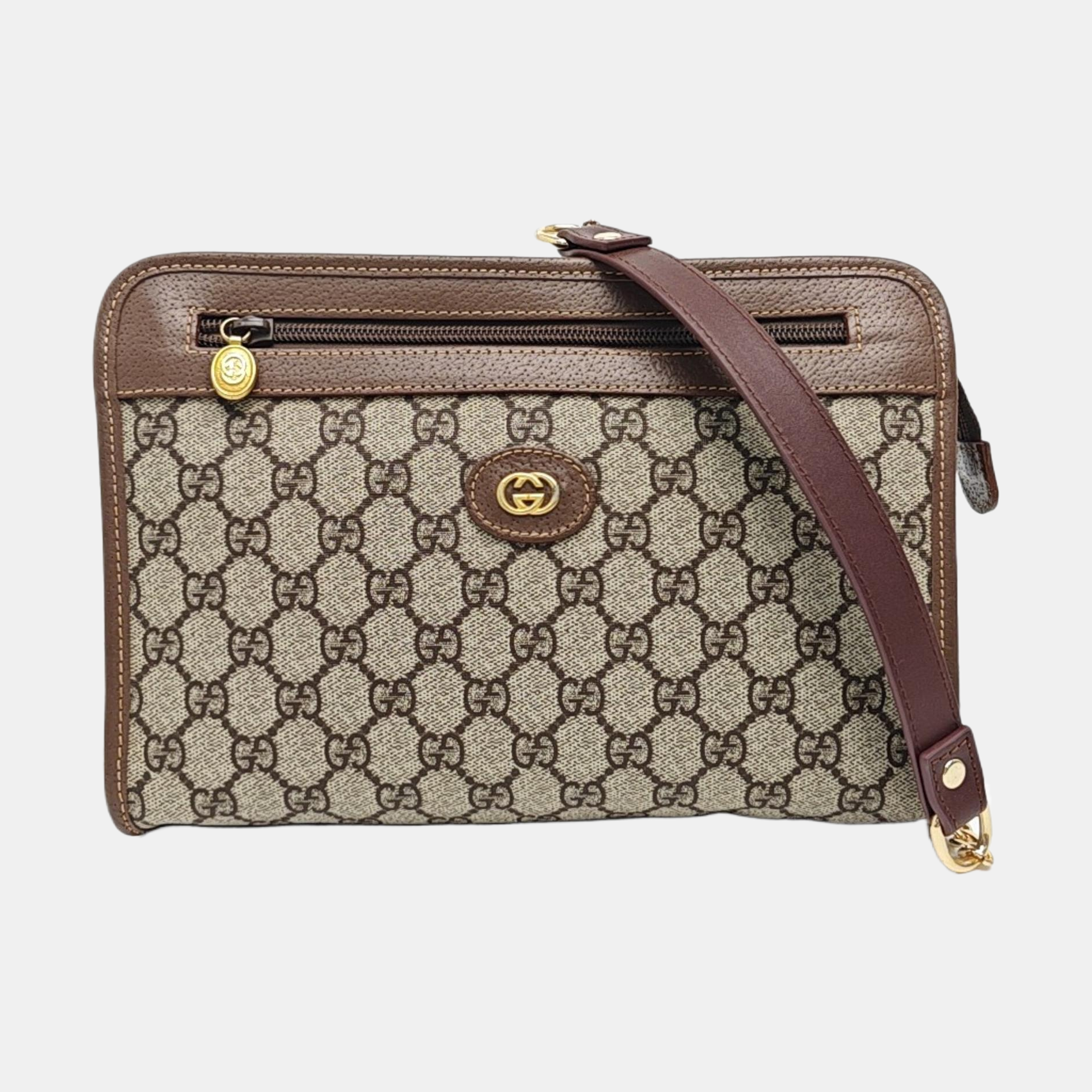 Ophidia Small Monogram Coated Canvas Beige