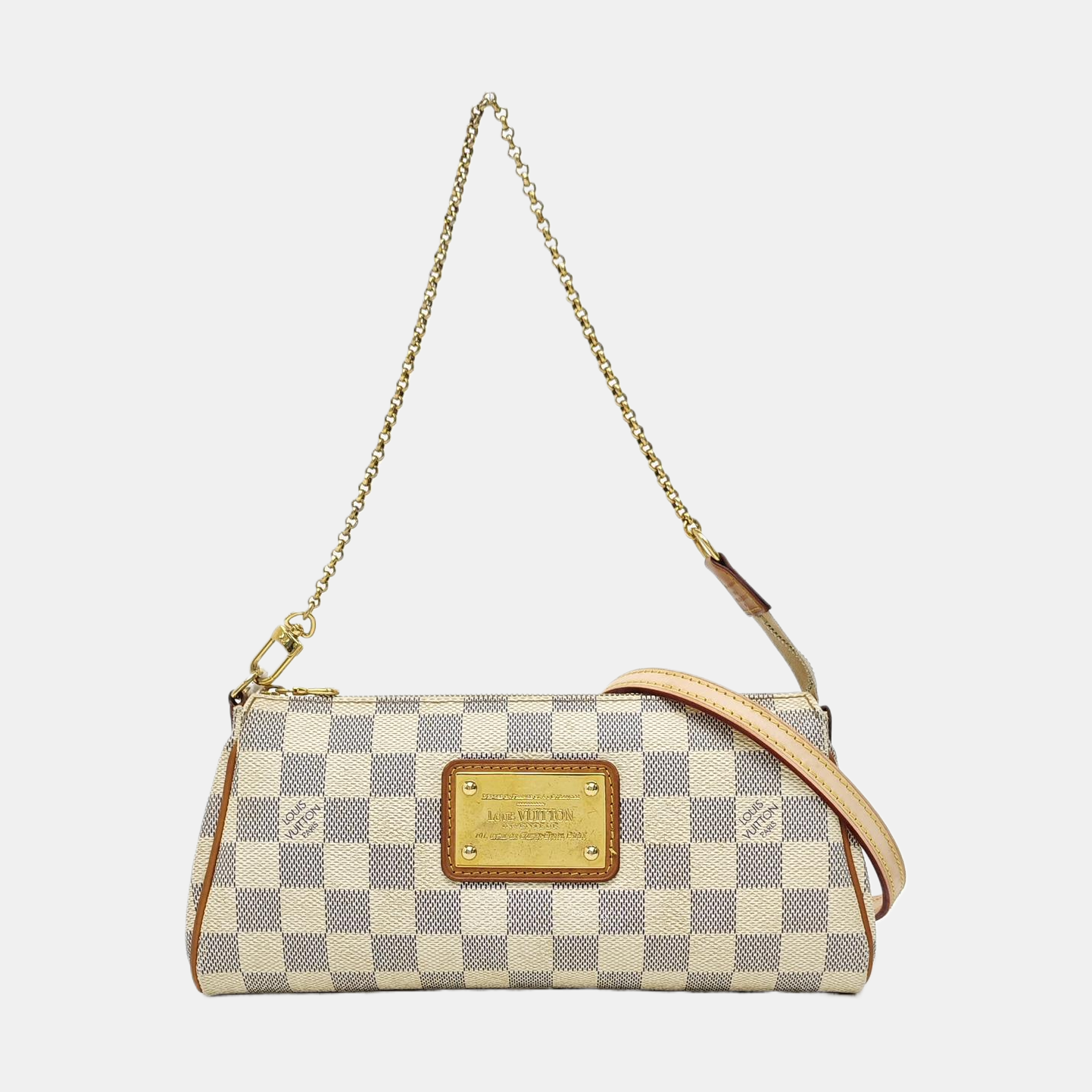 EVA Damier Azur Coated Canvas White