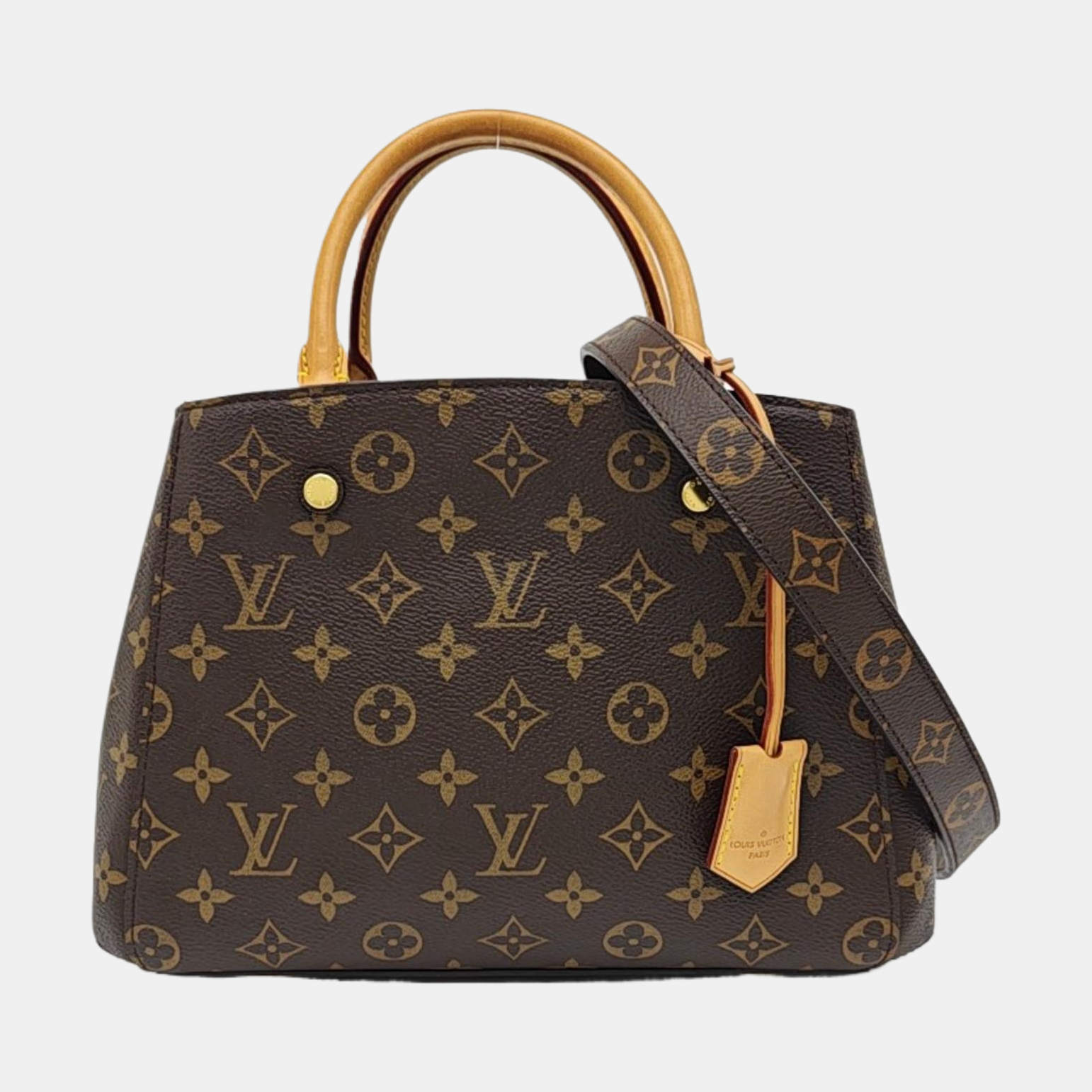 MONTAIGNE Monogram Coated Canvas Brown