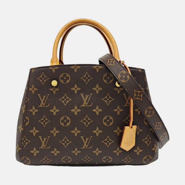 MONTAIGNE Monogram Coated Canvas Brown