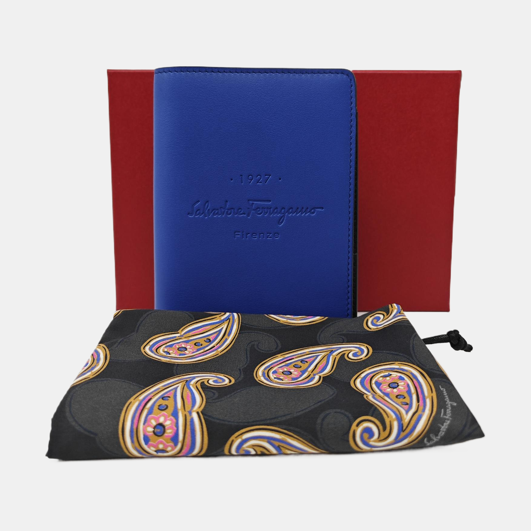 Ferragamo Studio Calfskin Blue Wallet