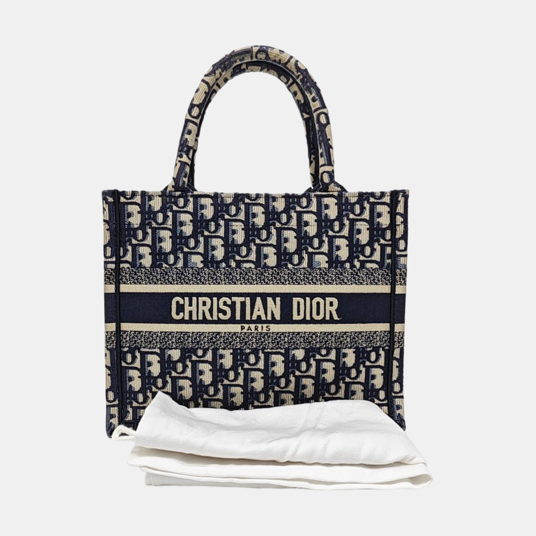 Book Tote Small Oblique Canvas Blue