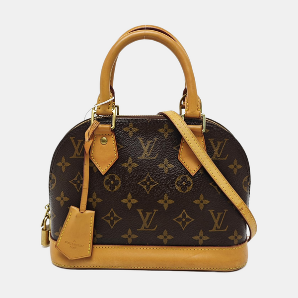 ALMA BB Monogram Coated Canvas Brown