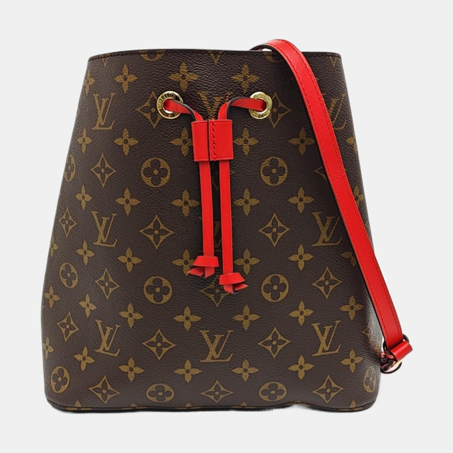 NÉONOÉ MM Monogram Coated Canvas Brown