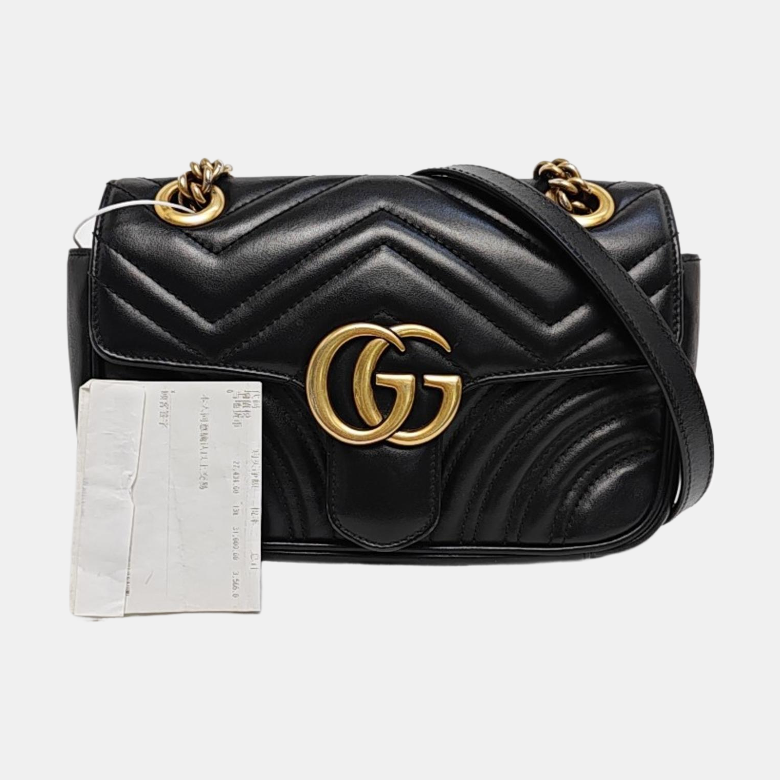 GG Marmont Small Quilted Calfskin Black