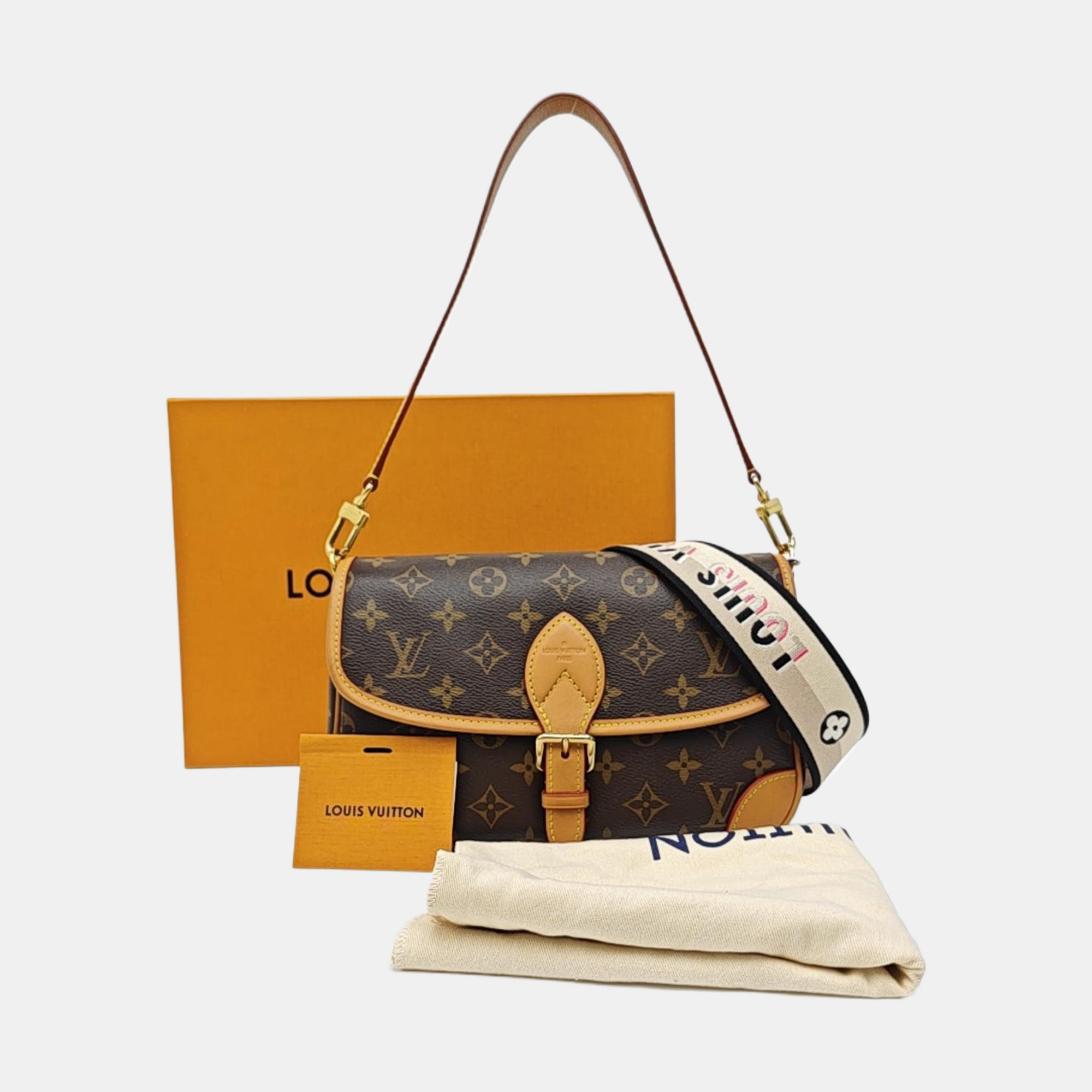 DIANE Monogram Coated Canvas Brown