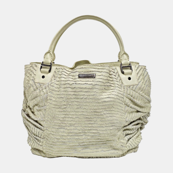 Calfskin Top Handle Bag Beige