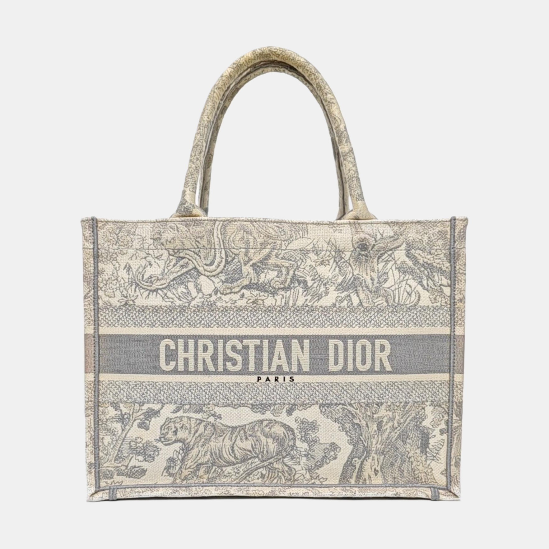 Book Tote Medium Canvas Gray