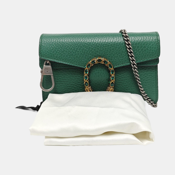 Dionysus Super Mini Calfskin Green
