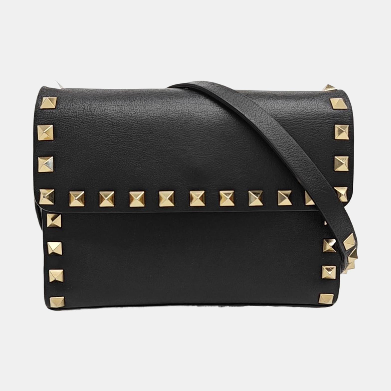 Calfskin Shoulder Bag Black