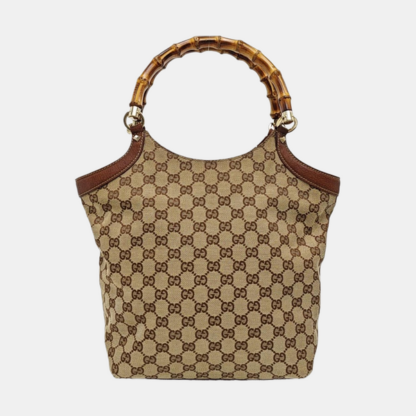 Monogram Canvas Top Handle Bag Brown