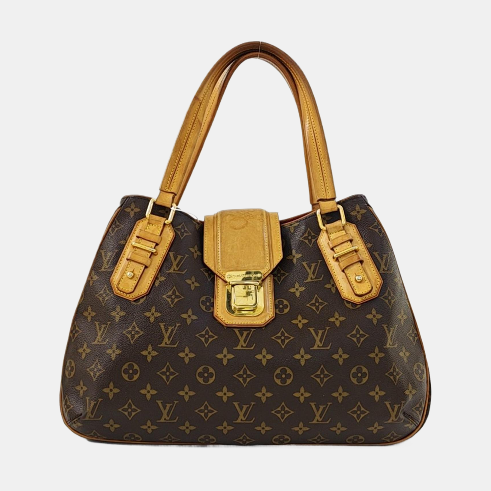 GRIET Monogram Coated Canvas Brown