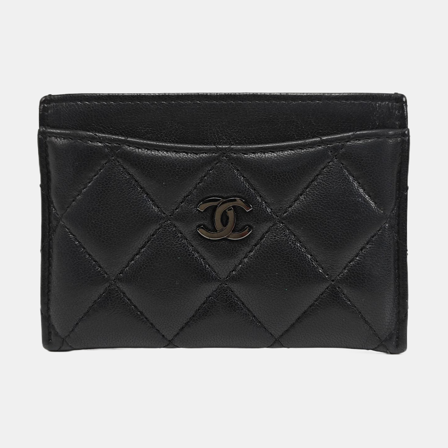 CLASSIC FLAP Quilted Lambskin Black Card Holder