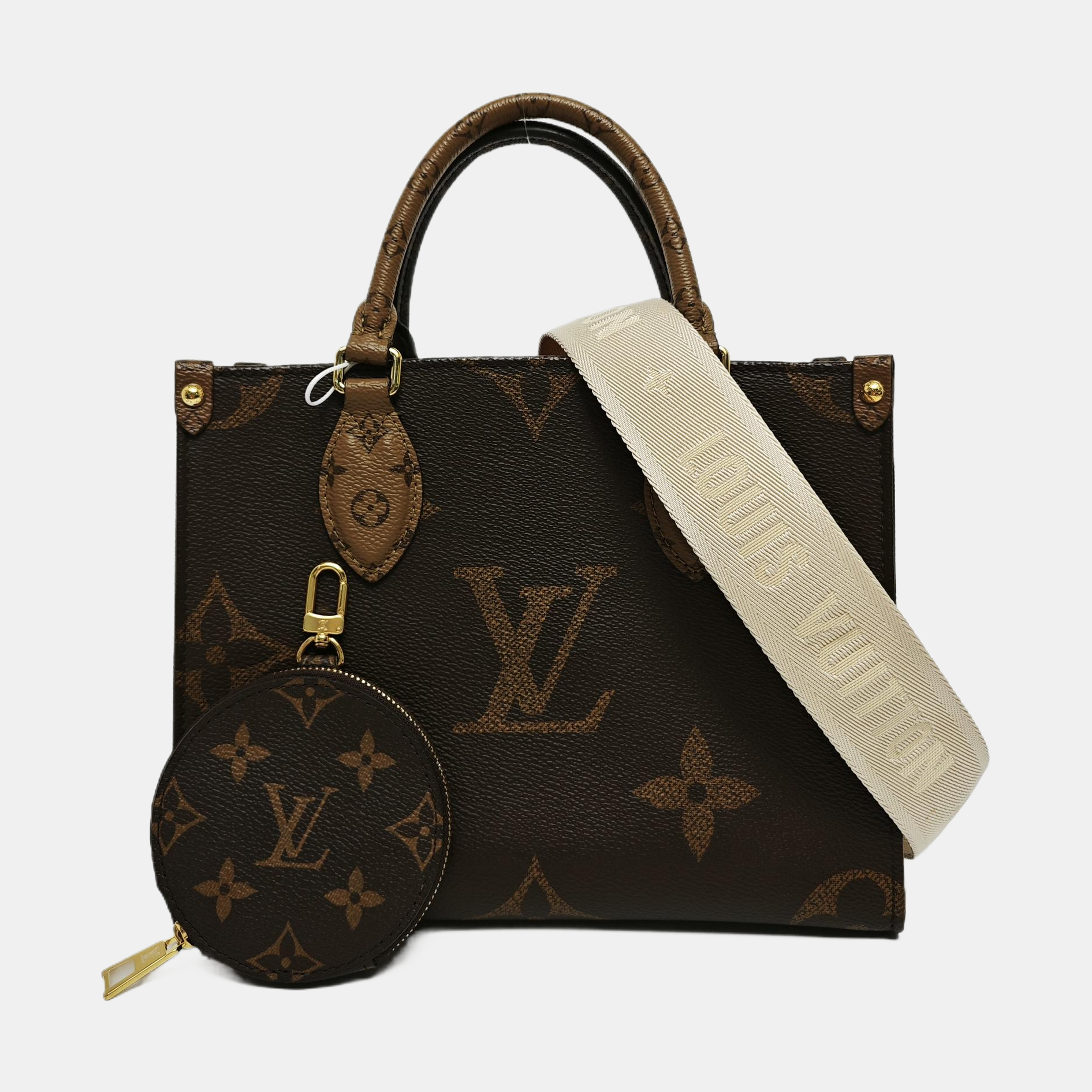 ONTHEGO PM Monogram Coated Canvas Brown