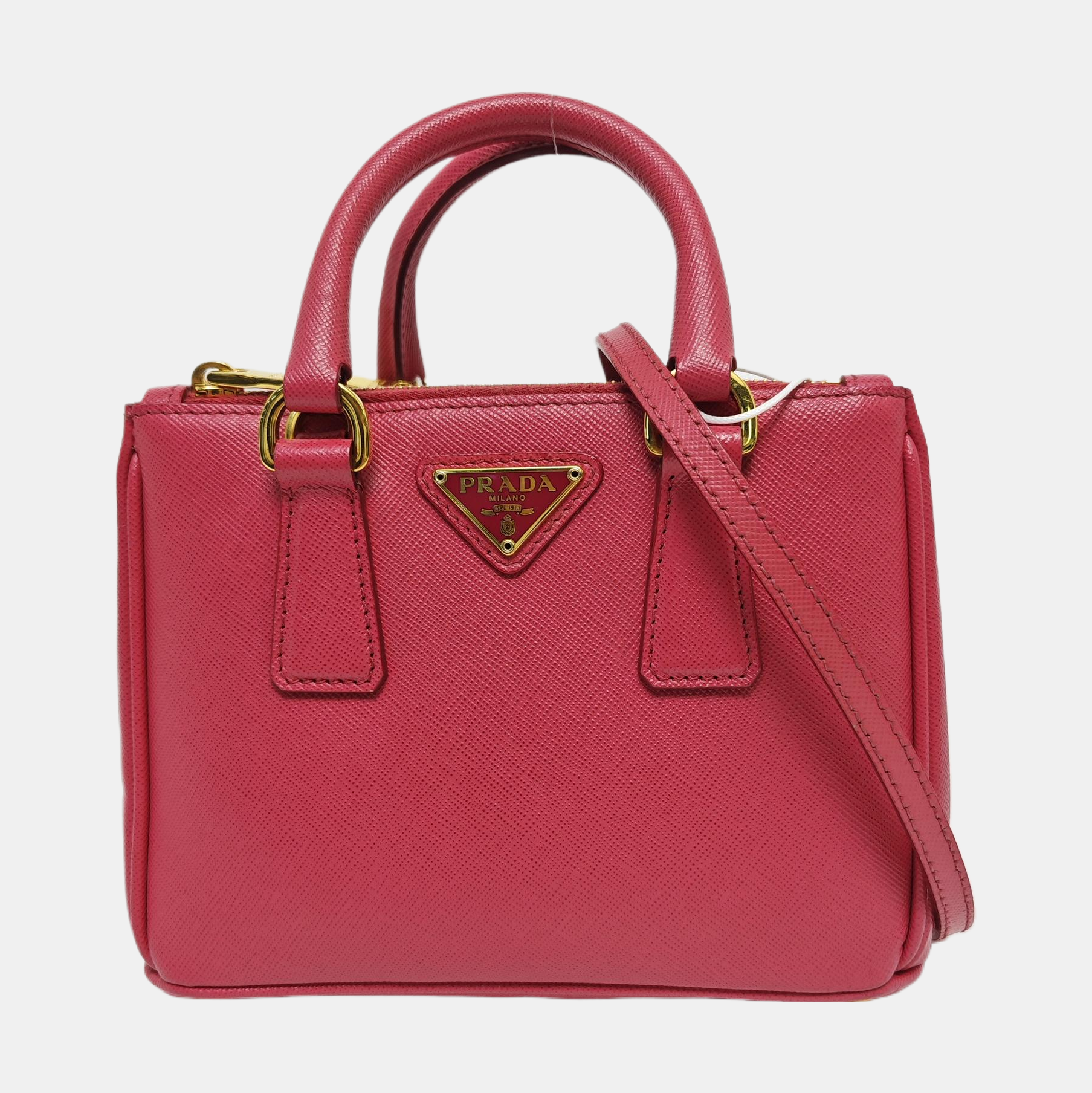 Galleria Super Mini Saffiano Calfskin Red