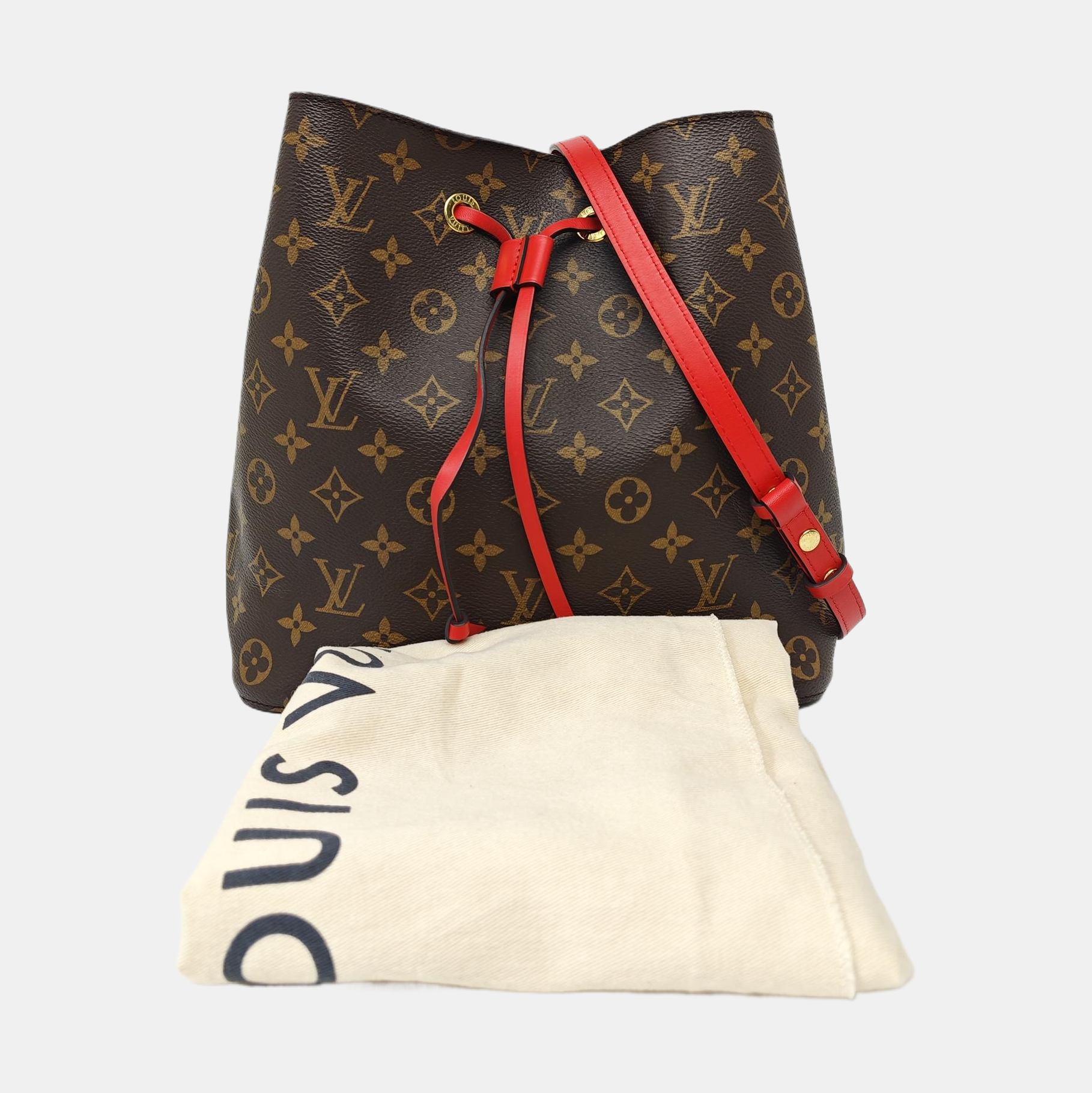 NÉONOÉ MM Monogram Coated Canvas Brown