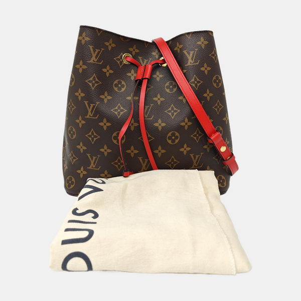 NÉONOÉ MM Monogram Coated Canvas Brown