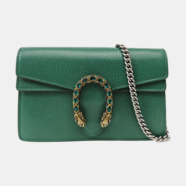 Dionysus Super Mini Calfskin Green