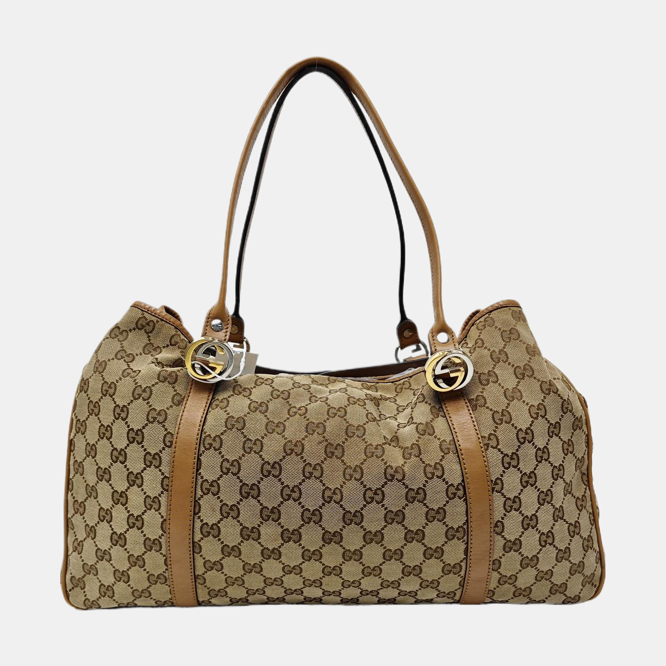 Monogram Canvas Tote Bag Beige