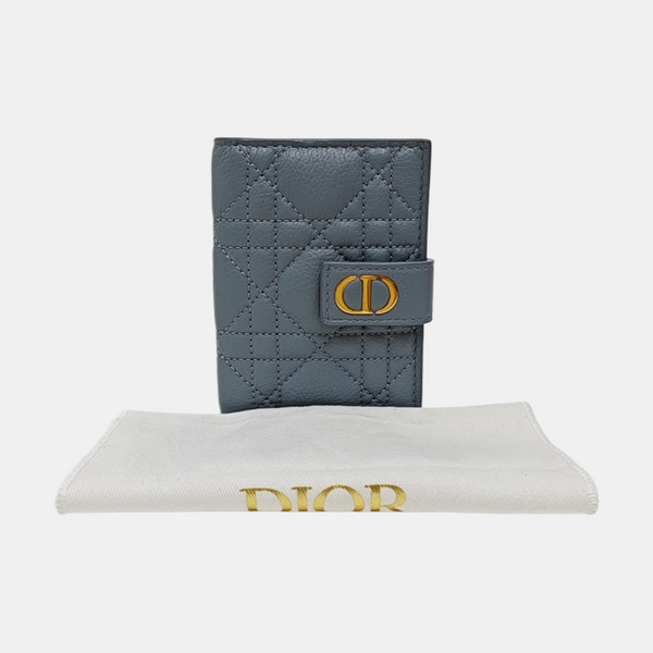 Cannage Lambskin Wallet Blue