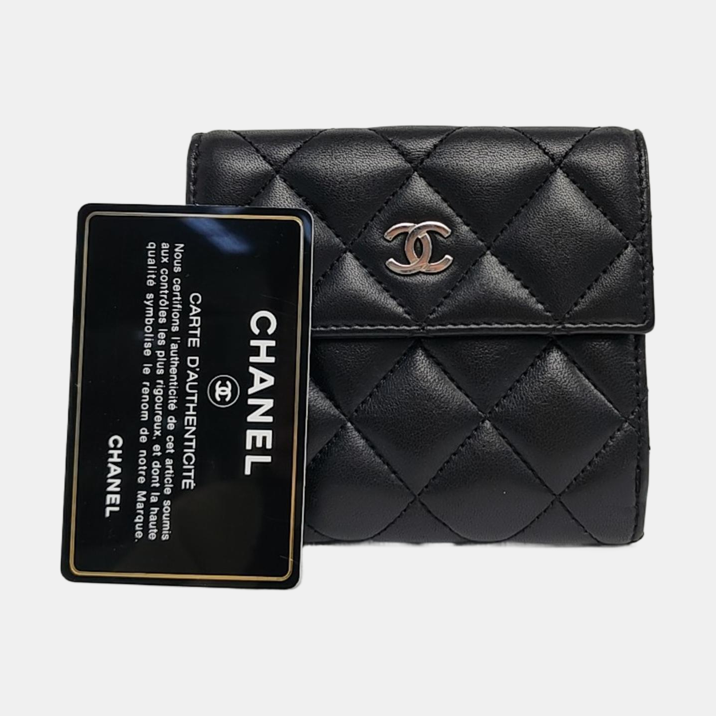 Quilted Lambskin Wallet Black