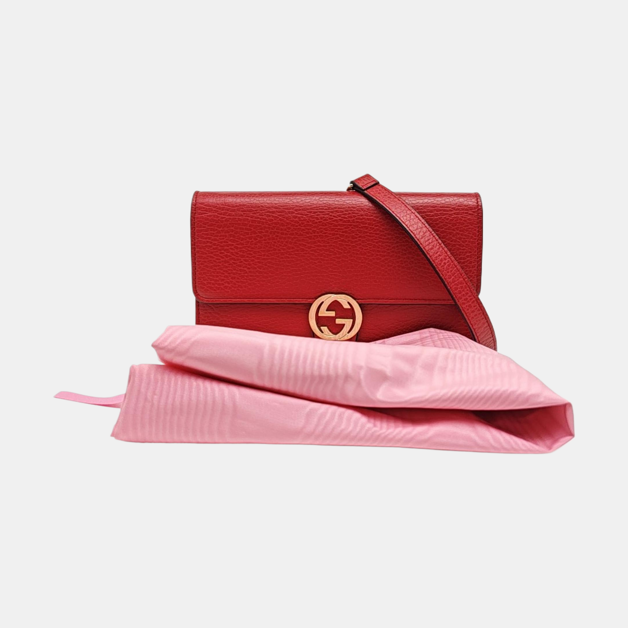 Calfskin Shoulder Bag Red