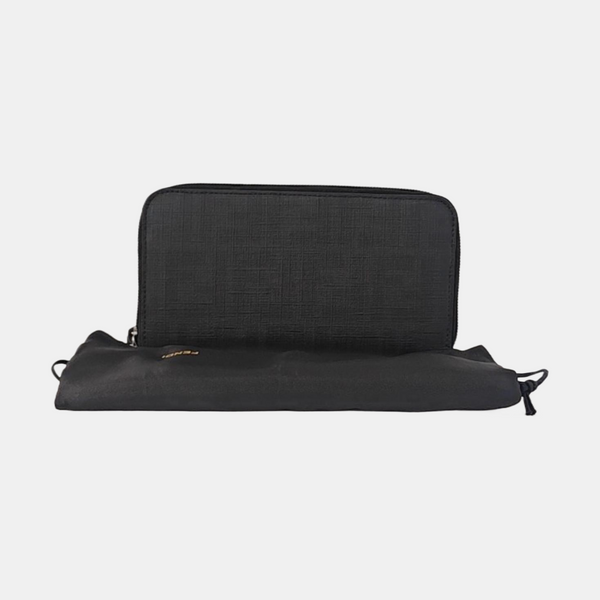 Coated Canvas Wallet Black