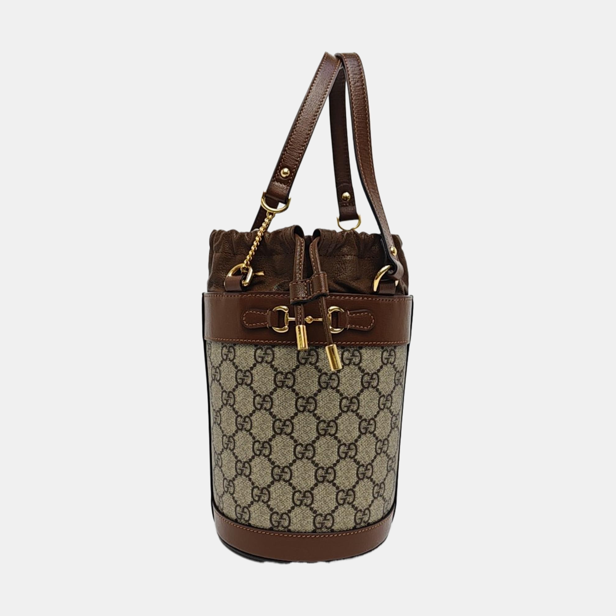 Horsebit 1955 Small Coated Canvas Beige